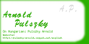 arnold pulszky business card